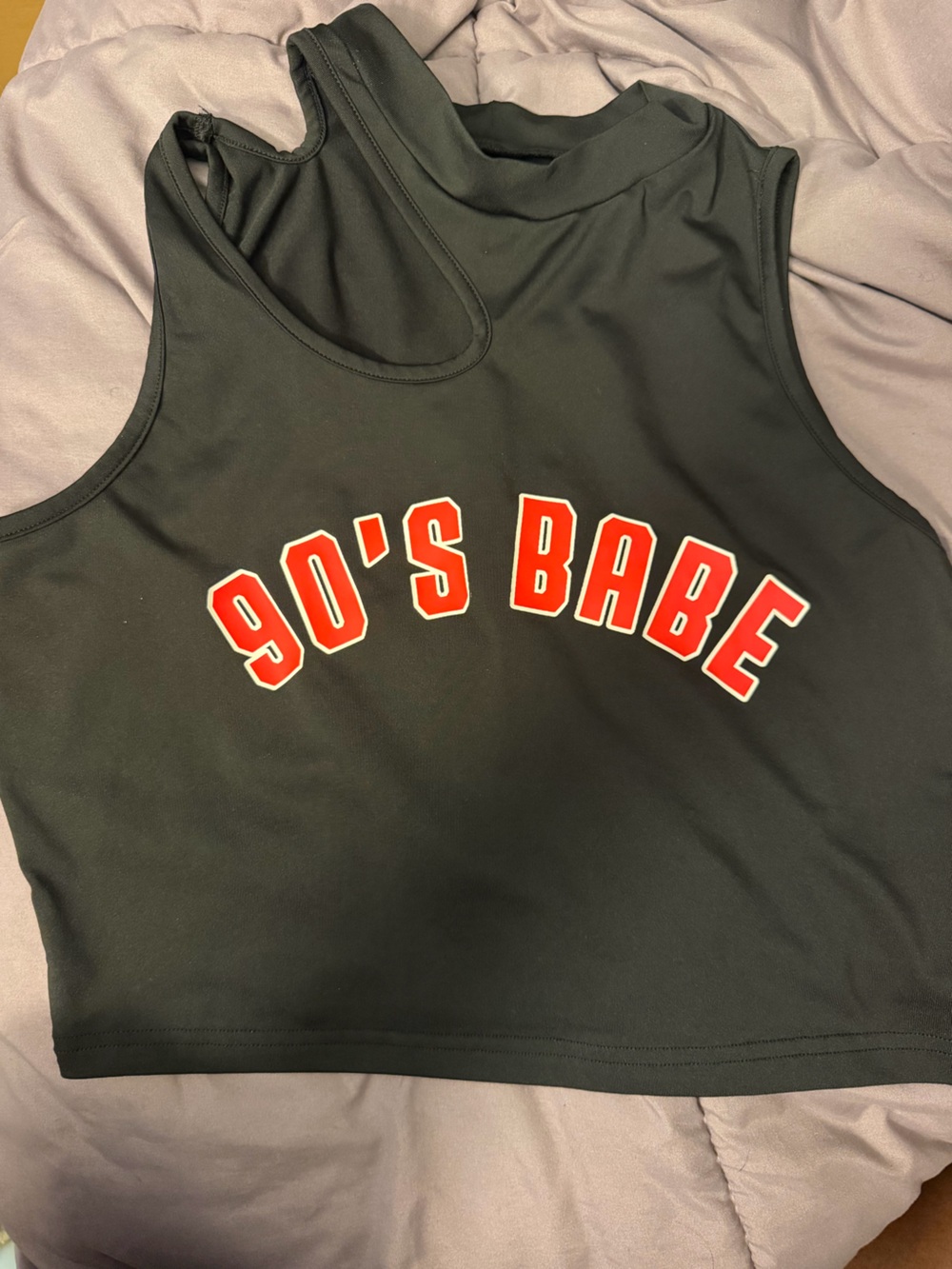 90s shirt- Black with Red Lettering